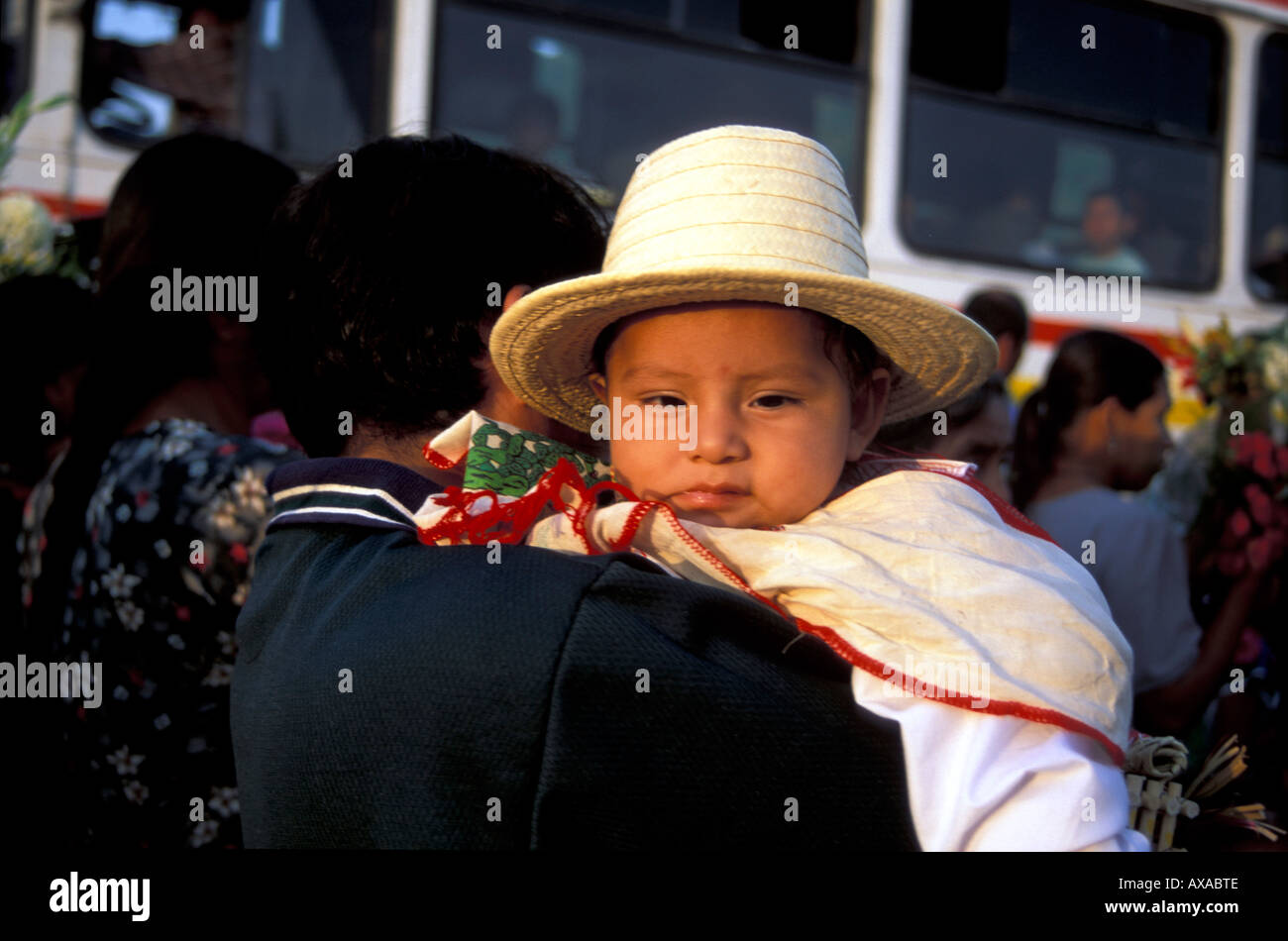 Huasteken feiern d. Virgen de Guadelupe, Mittelamerika Mexico Stock Photo