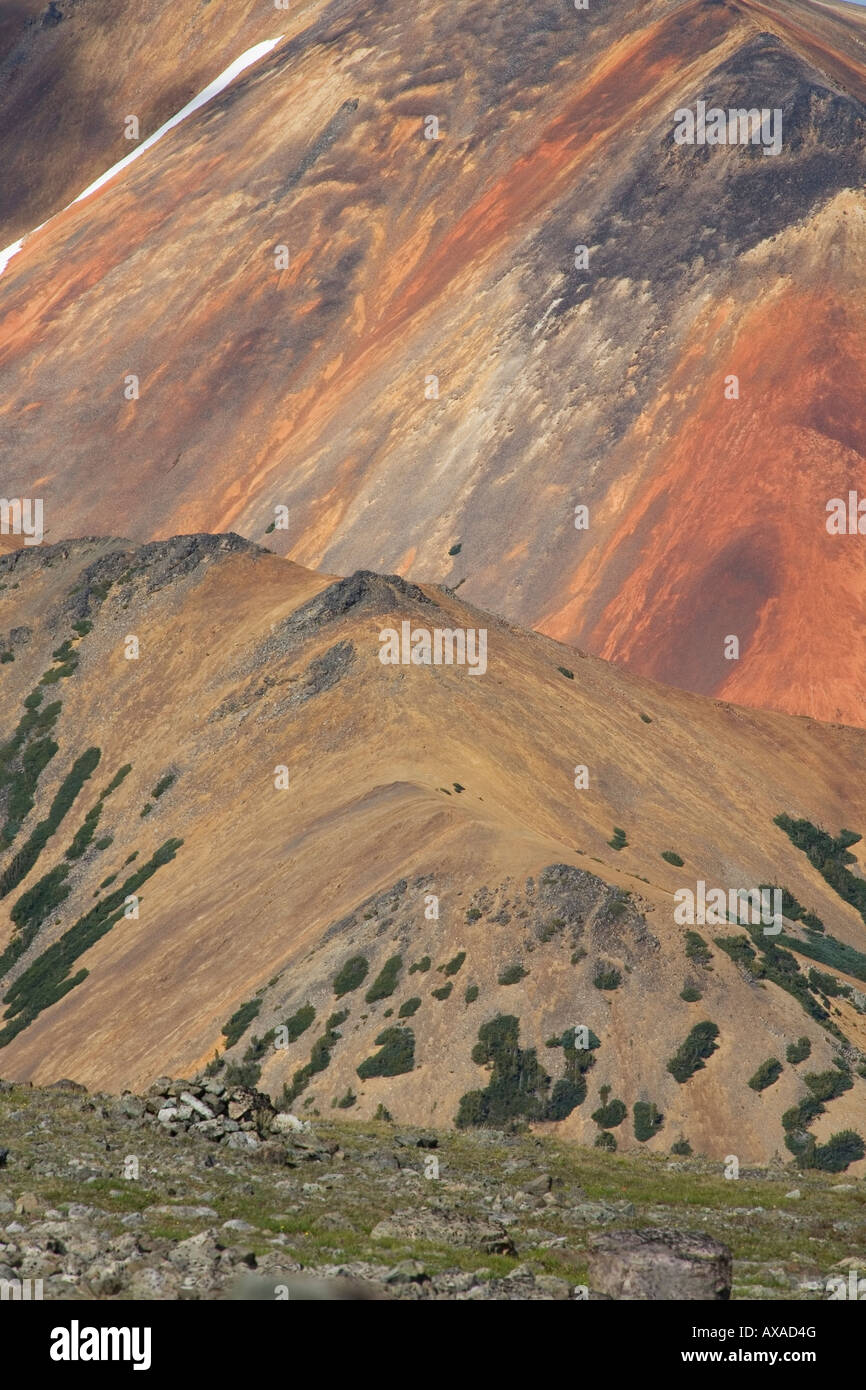 Colored Rocks Tourist Colored rock on Sibola Peak Tahtsa lake area BC Stock Photo - Alamy
