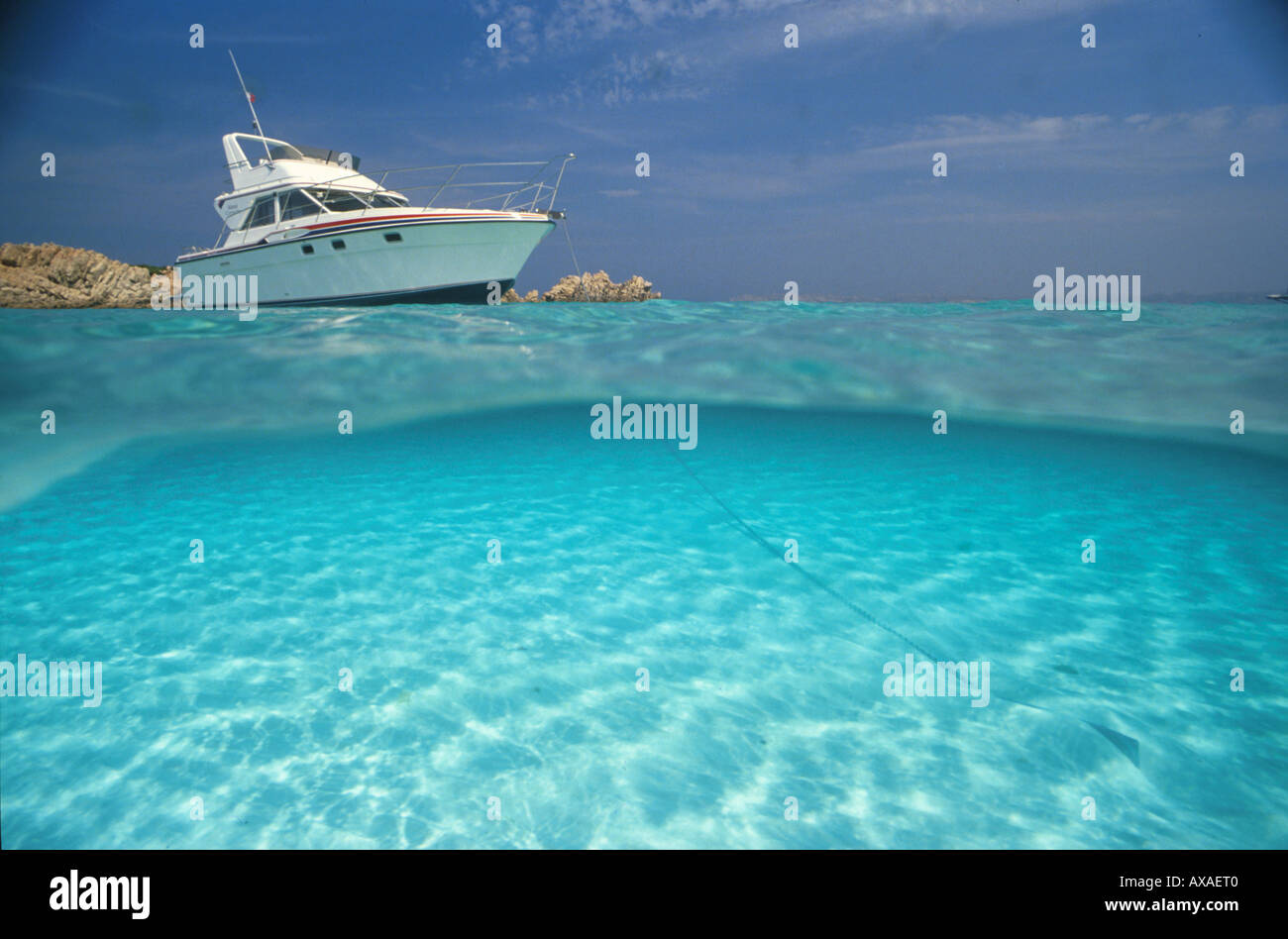 Jacht Sardinien, Italien Stock Photo