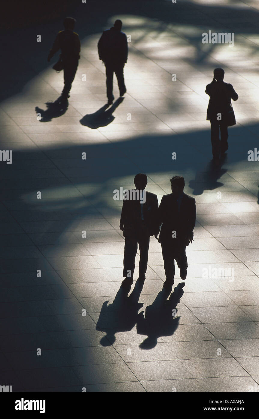 Silhouette, Personen Platz, Tokio Stock Photo