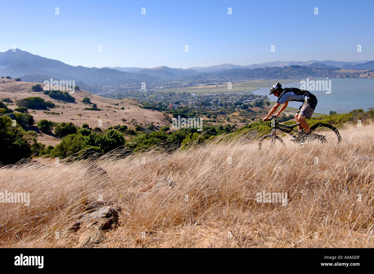 Mountain Biking In California Stock Photo Alamy