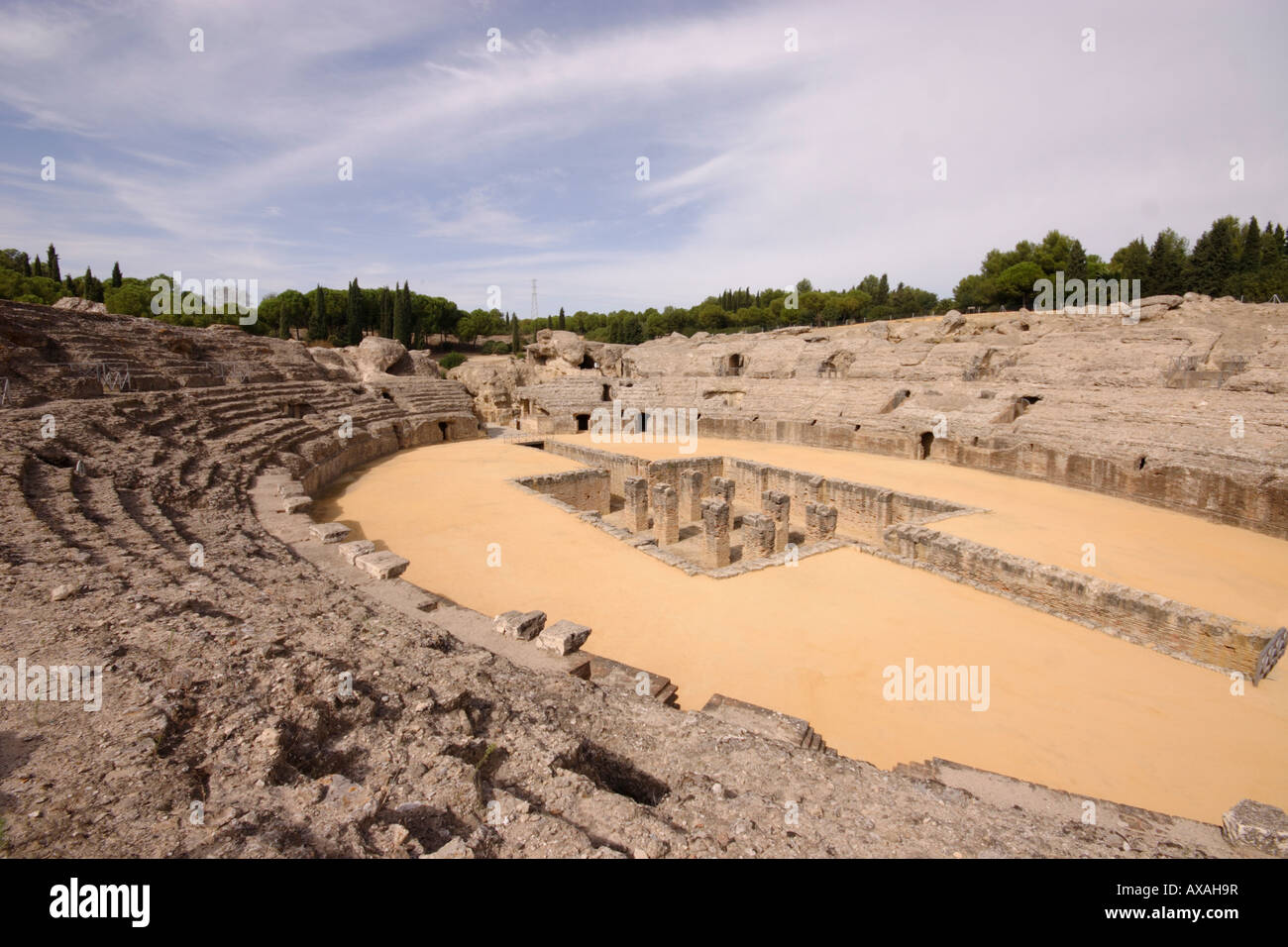 Amphitheater of Italica Stock Photo