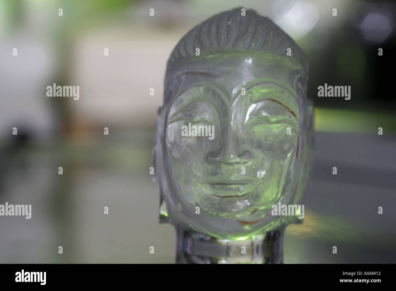 AAD73179 Crystal Buddha a rock formed by the solidification of a substance Stock Photo