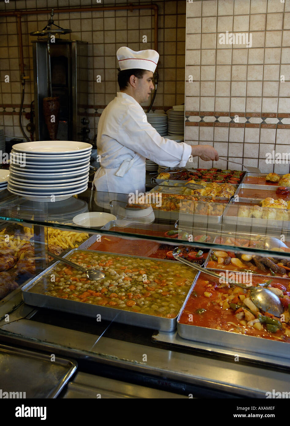 NMB74375 Sultan Ahmet Turkish restaurant Istanbul Turkey Stock Photo