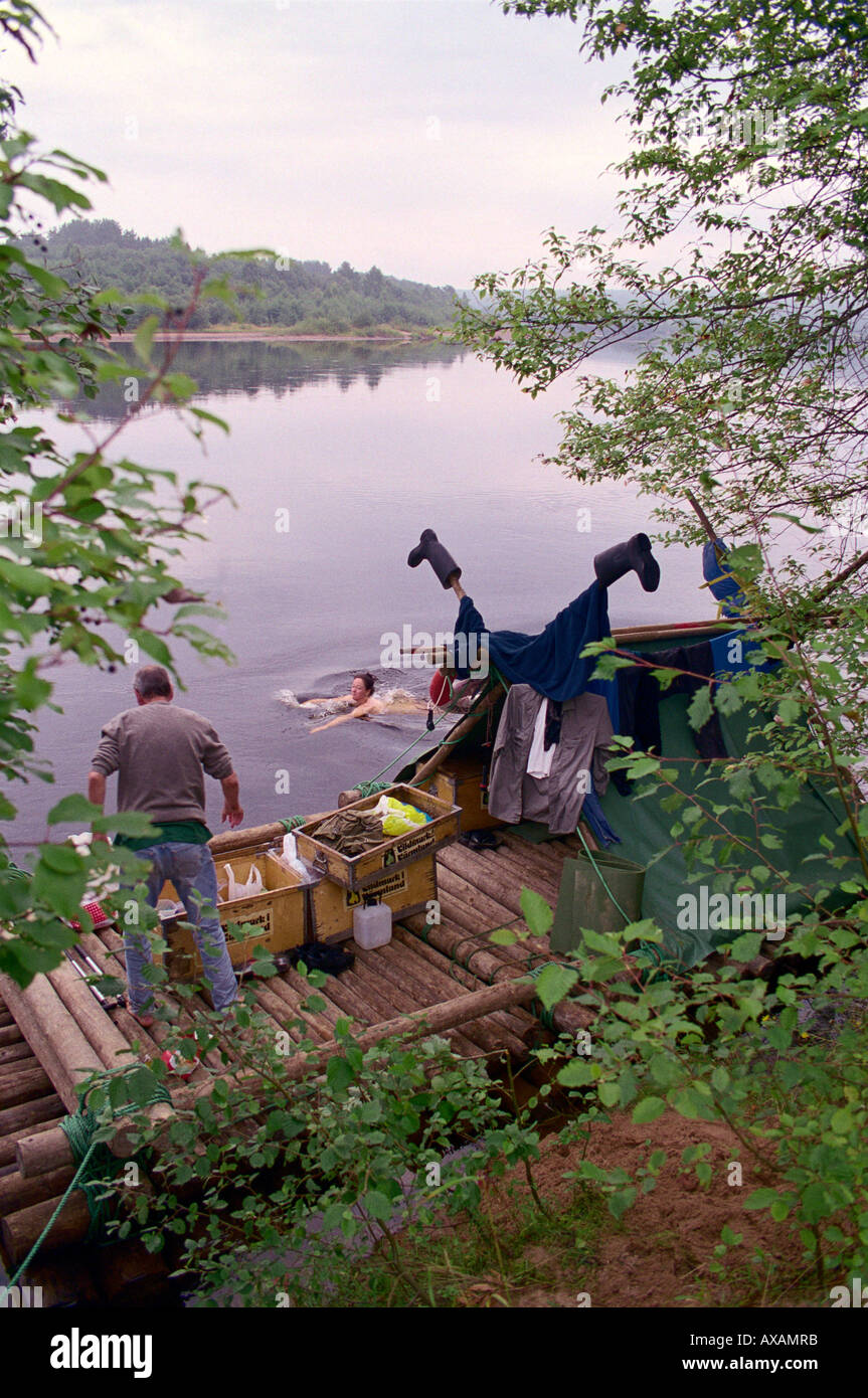 Float, River Klaraelven, South Sweden Stock Photo