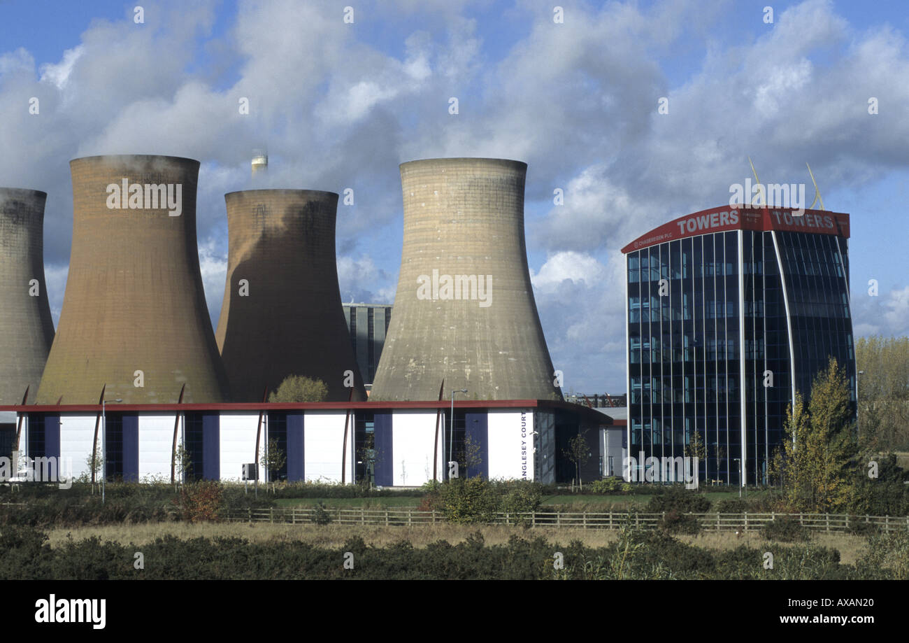 Rugeley Power Station and Towers Business Park, Rugeley, Staffordshire, England, UK Stock Photo
