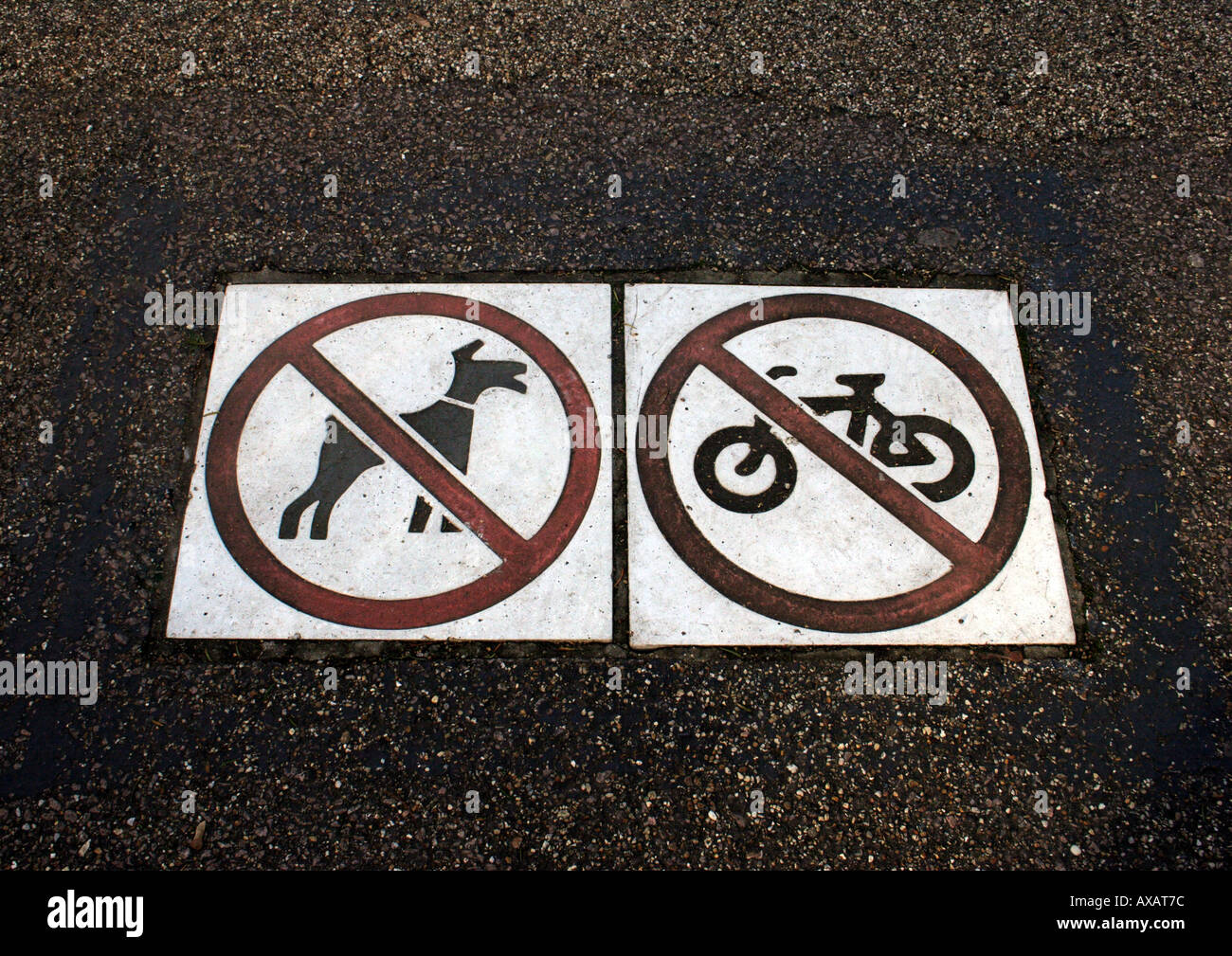 No dogs no bikes Stock Photo Alamy