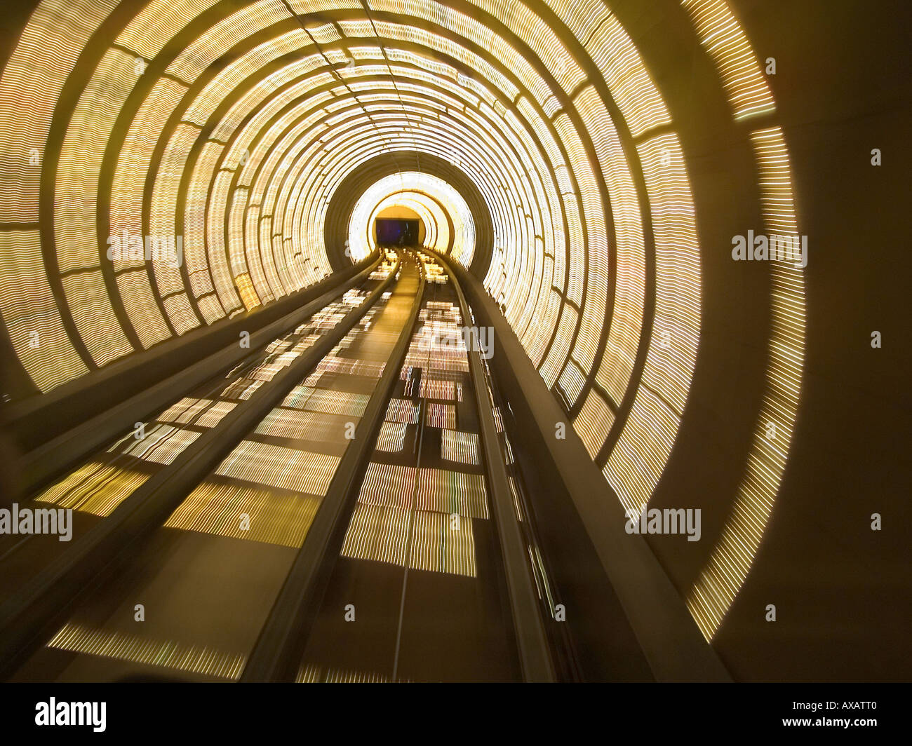 Tube tunnel, subway, Shanghai, China Stock Photo Alamy