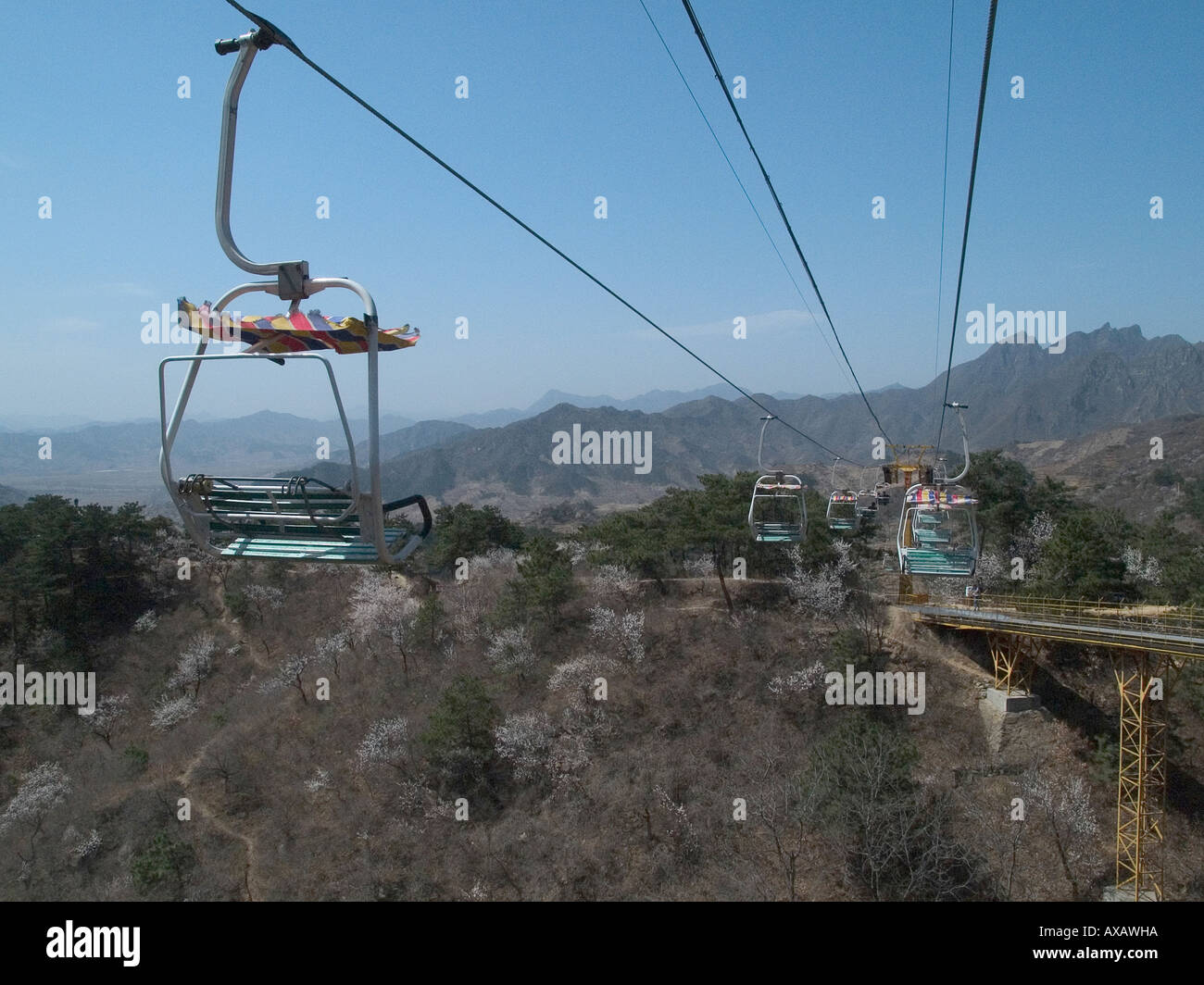 Chairlift, travel China, Asia Stock Photo - Alamy