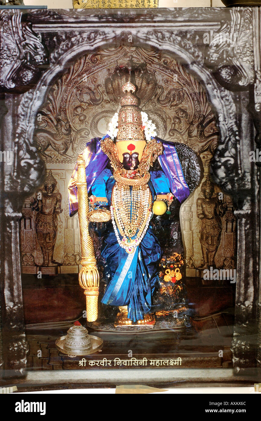 Indian goddess of wealth Mahalaxmi Kolhapur Maharashatra India ...