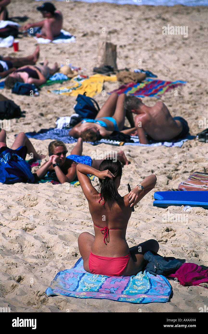 Strandleben, Manly Beach, NSW Australien Stock Photo
