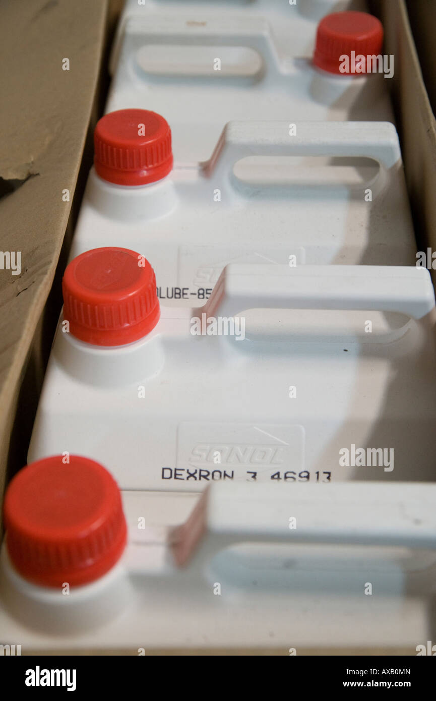 Petroleum derivative storage and shipment container Stock Photo