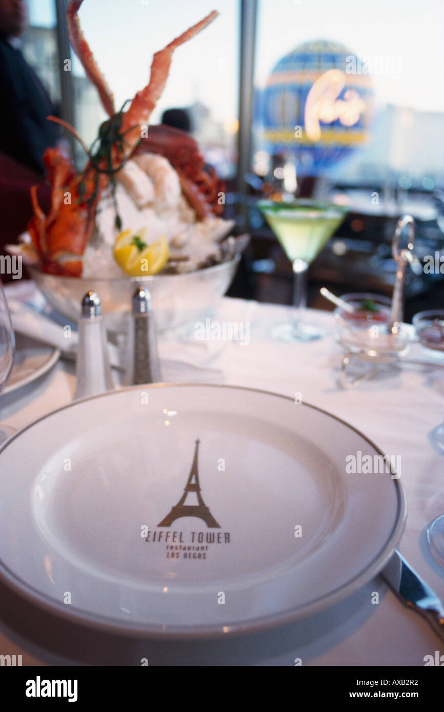 View from Eiffel Tower Restaurant, Paris Las Vegas Hotel Las Vegas, Nevada,  USA Stock Photo - Alamy