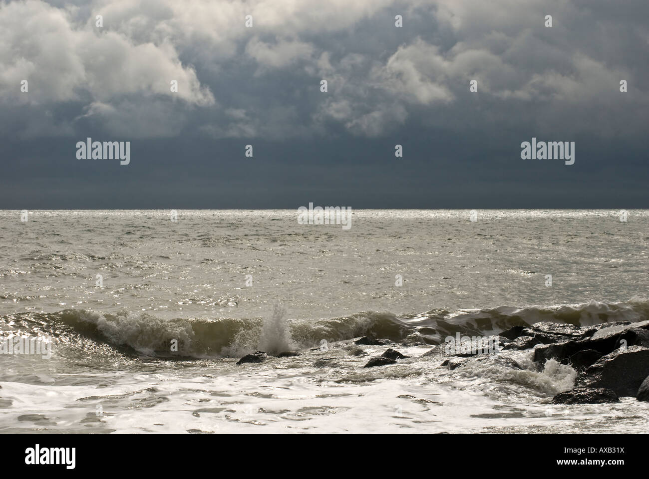 Dramatic Dark Stormy Sea Stock Photo - Alamy
