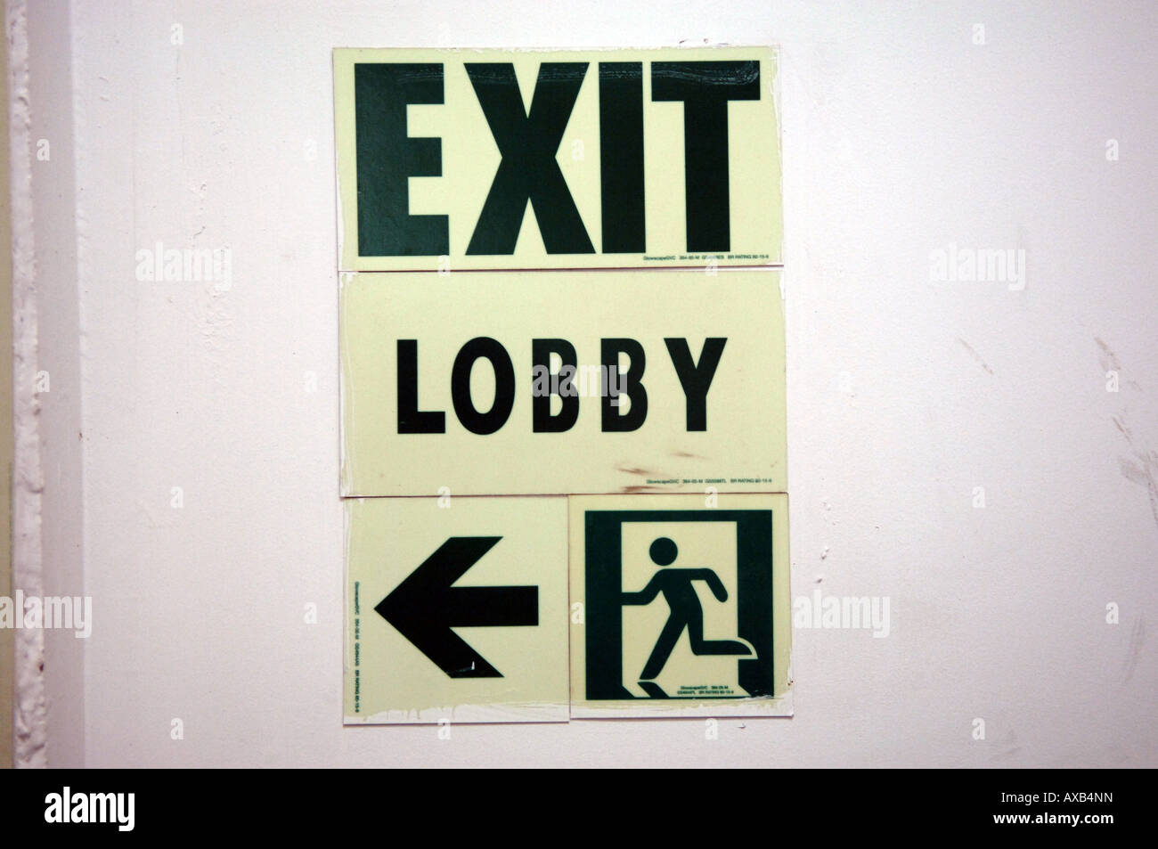 Exit sign in building Stock Photo Alamy