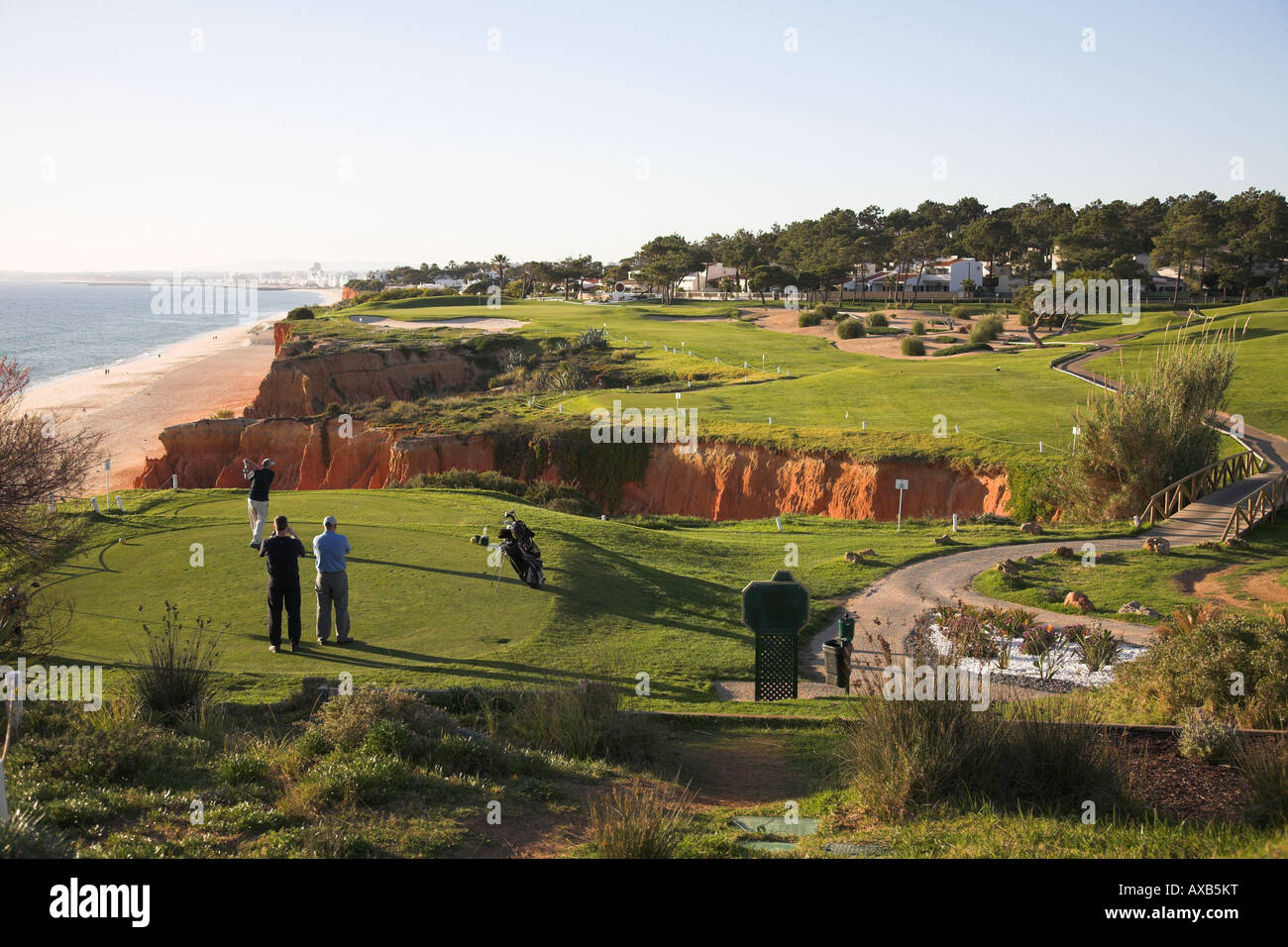 Vale Do Lobo golf course overlooking sea and beach on the Algarve in