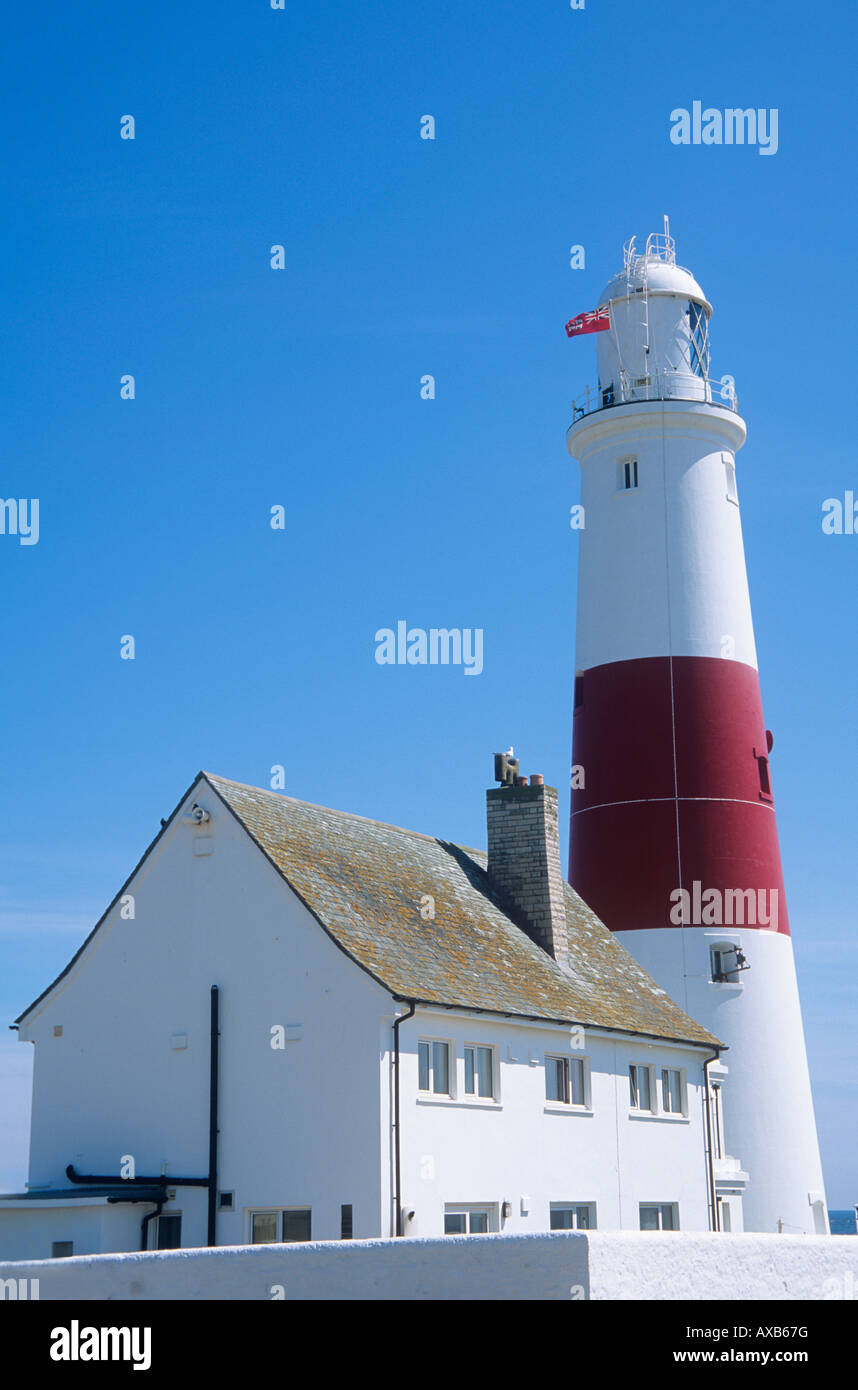 Portland Bill Lighthouse & Cottage Stock Photo - Alamy