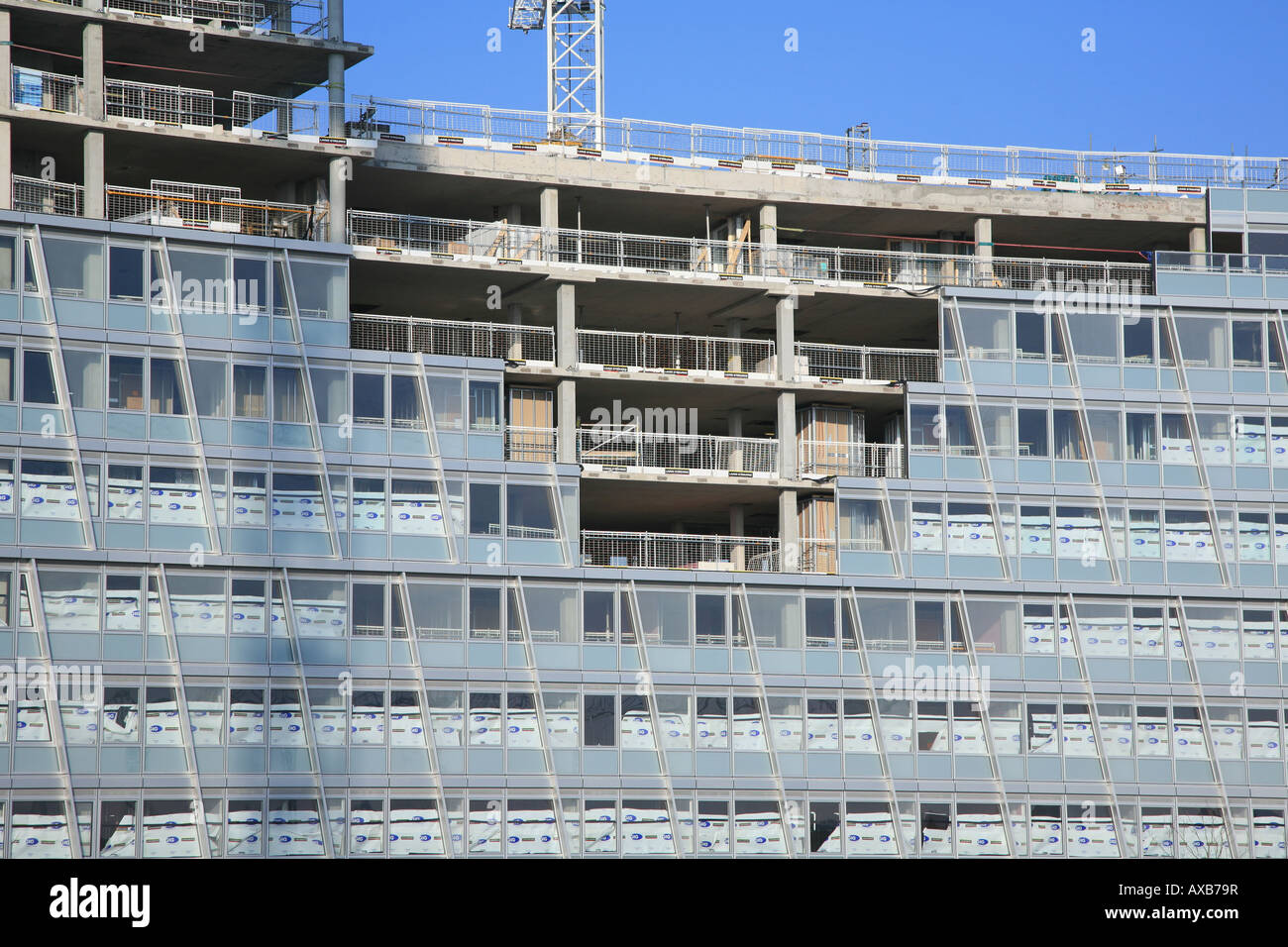 Building Construction of apartments in Liverpool docklands area Stock Photo