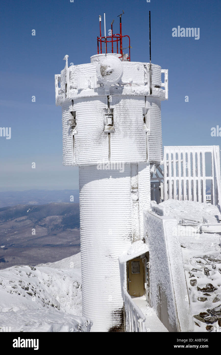 The summit of Mount Washington during the winter months in the White ...