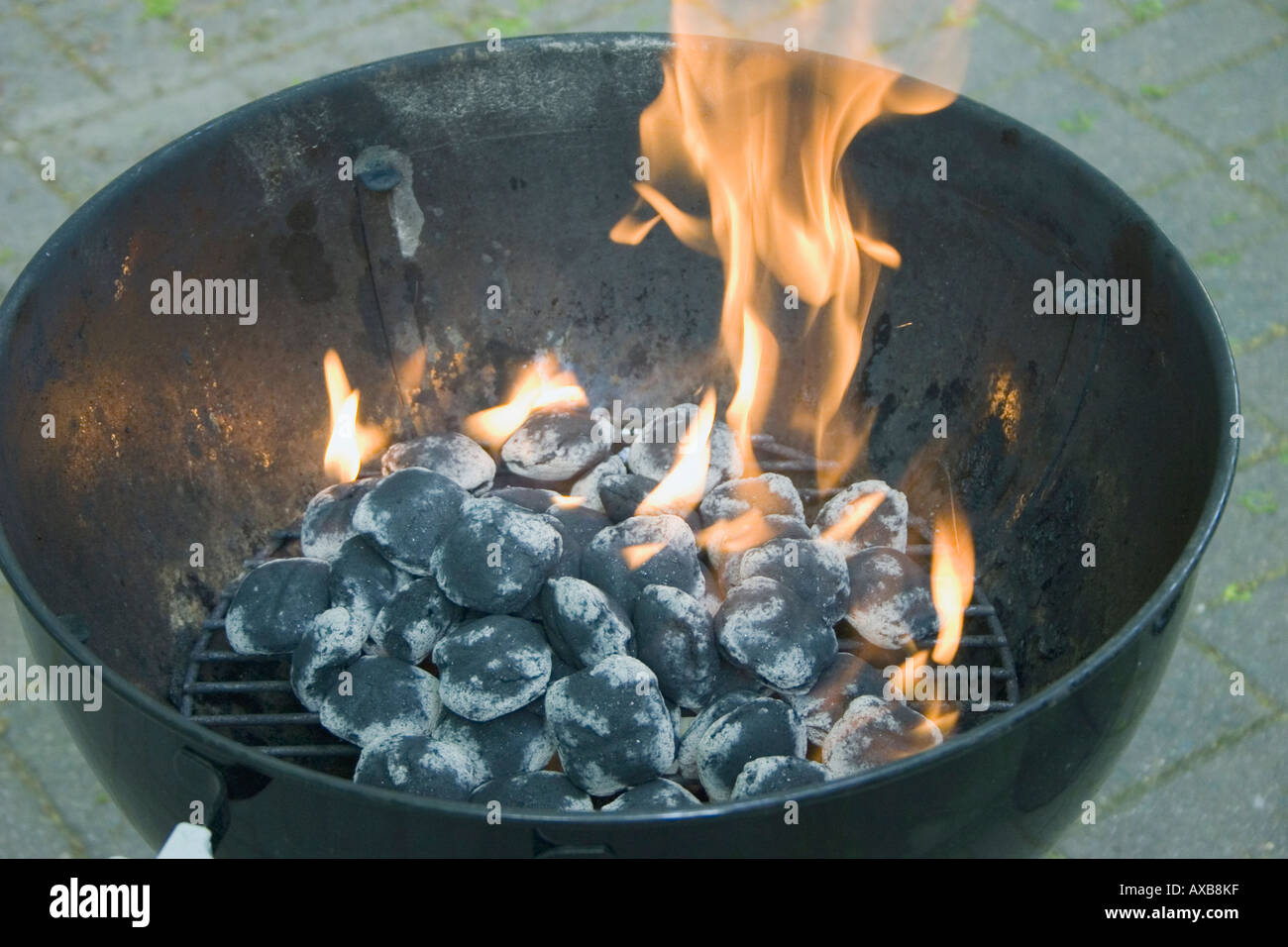 charcoal grill fire Stock Photo Alamy