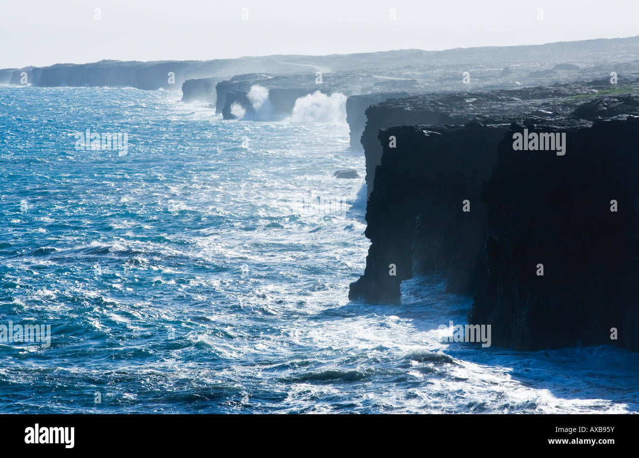 The Hawaiian Coast in Hawai i Volcanoes National Park Stock Photo - Alamy