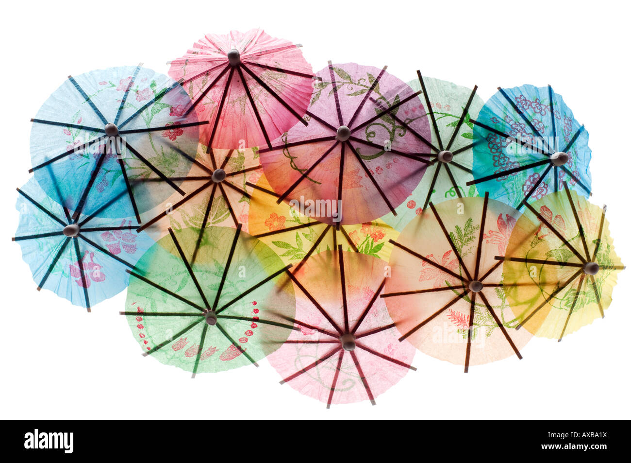 Umbrella cocktail sticks Stock Photo Alamy