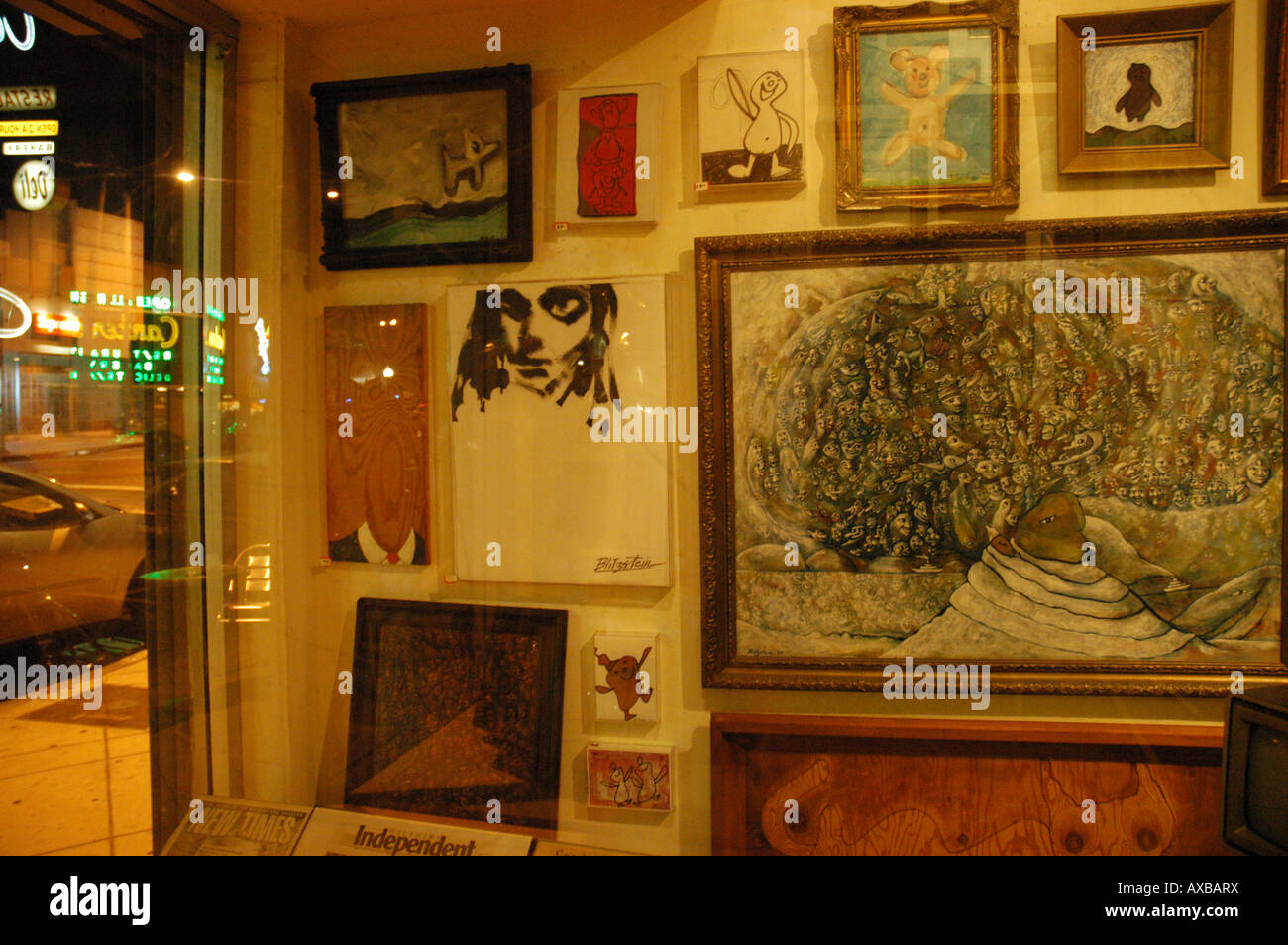 Art gallery in Firefax Street Blitzstein Museum of Art Los Angeles California USA Stock Photo