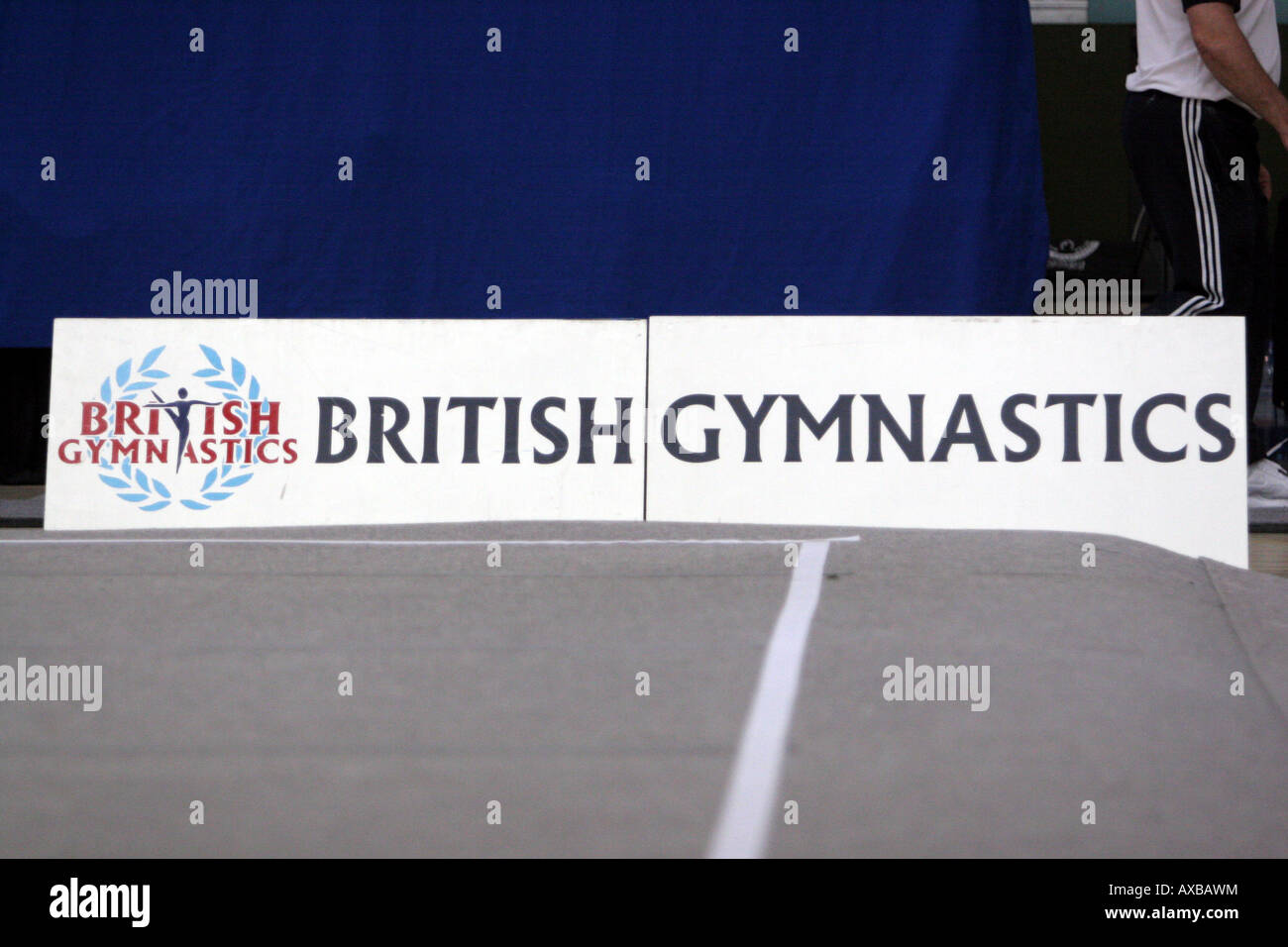 british gymnastics sign at uk gymnastics competition Stock Photo Alamy