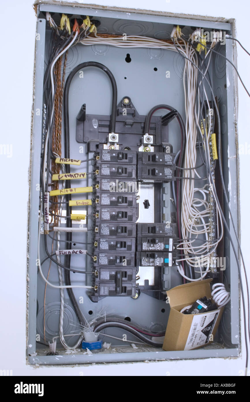 main circuit breaker load center Stock Photo Alamy