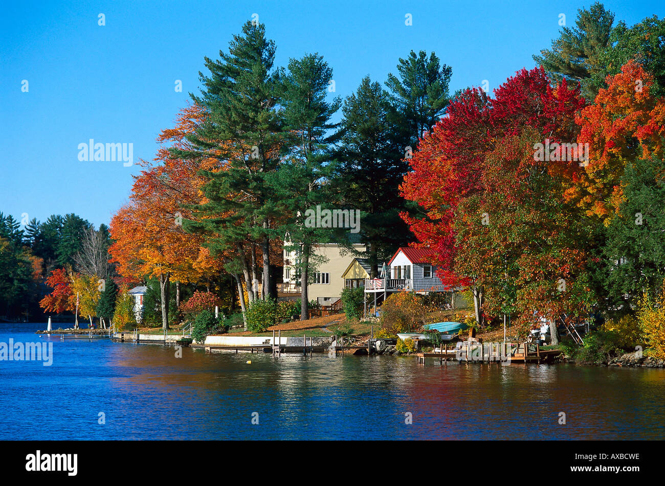 Indian Summer, Northwood Lake, New Hampshire USA Stock Photo Alamy