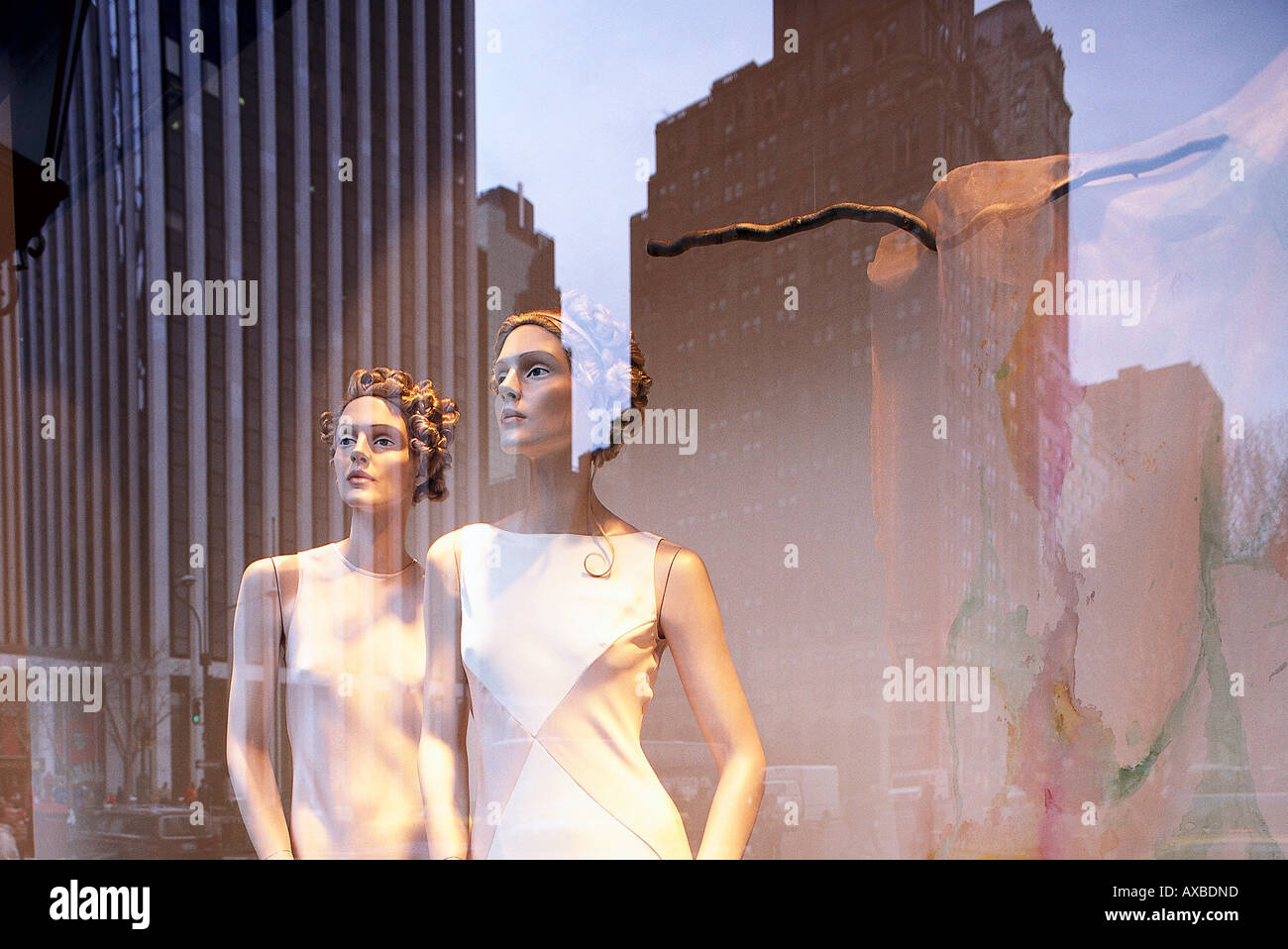 Saks 5Fifth Avenue, Shop window, Manhattan New York, USA Stock Photo