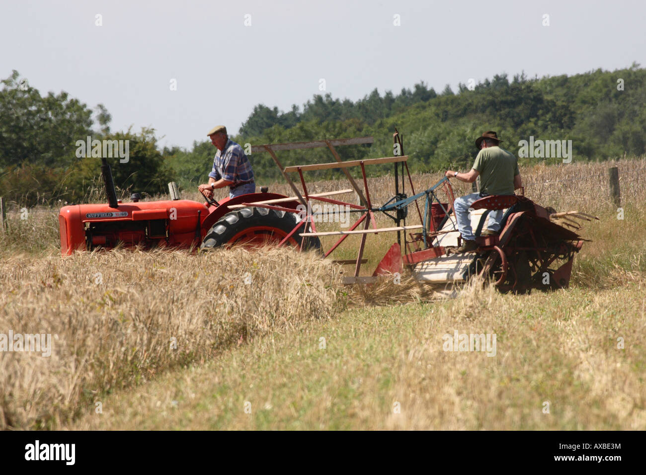 Tractor and Binder Stock Photo Alamy
