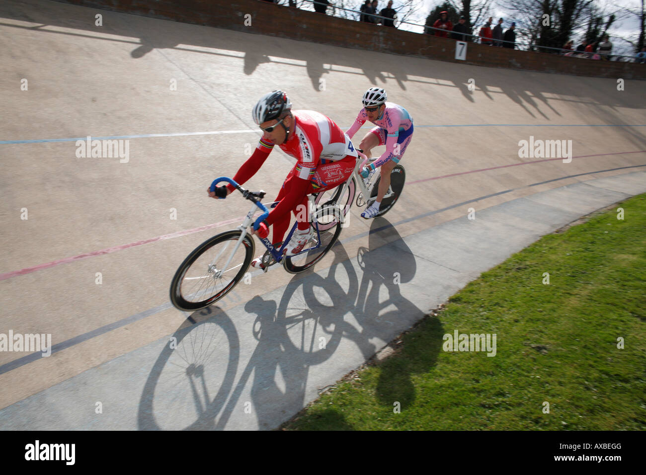Champion Cyclists at Herne Hill Velodrome Stock Photo