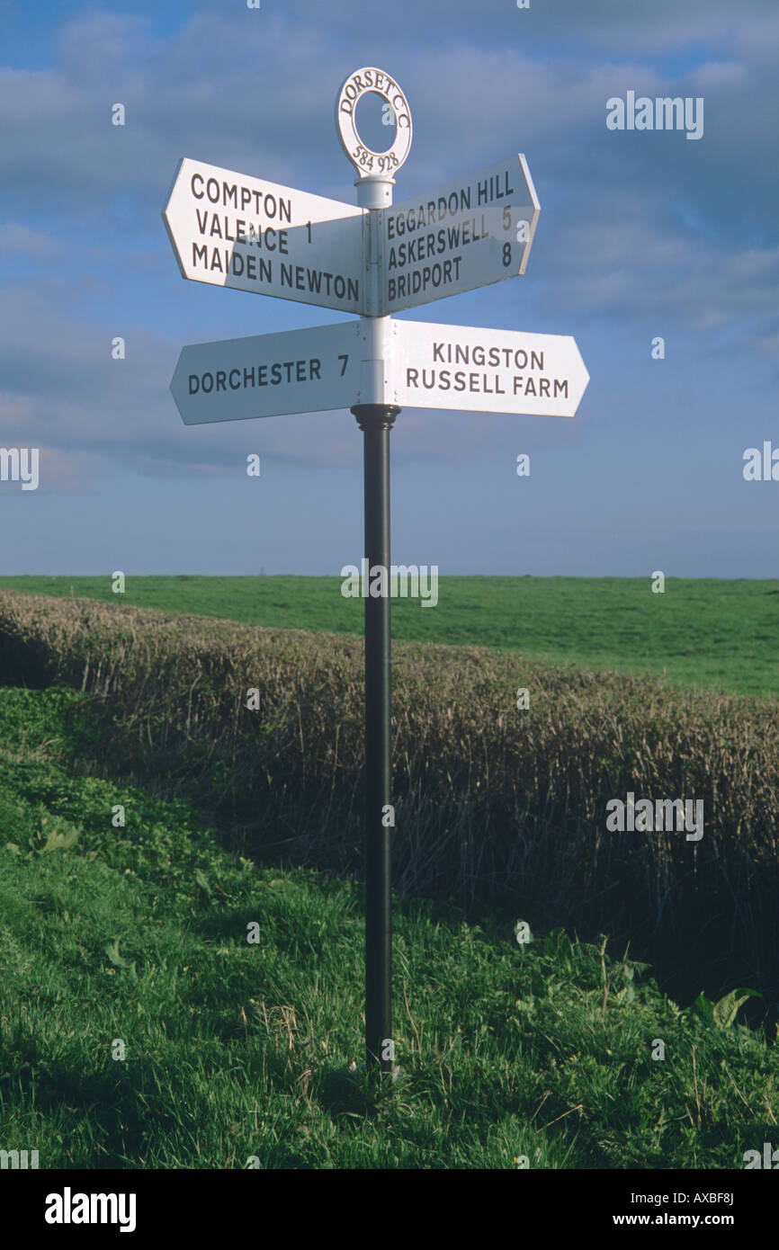 Dorset Road Sign Stock Photo Alamy