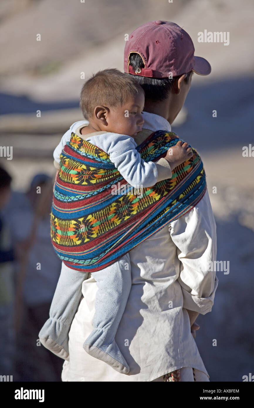 Carrying baby top in back