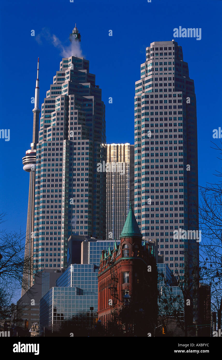 Downtown with Gooderham, Building and BCE Square Toronto, Canada Stock Photo