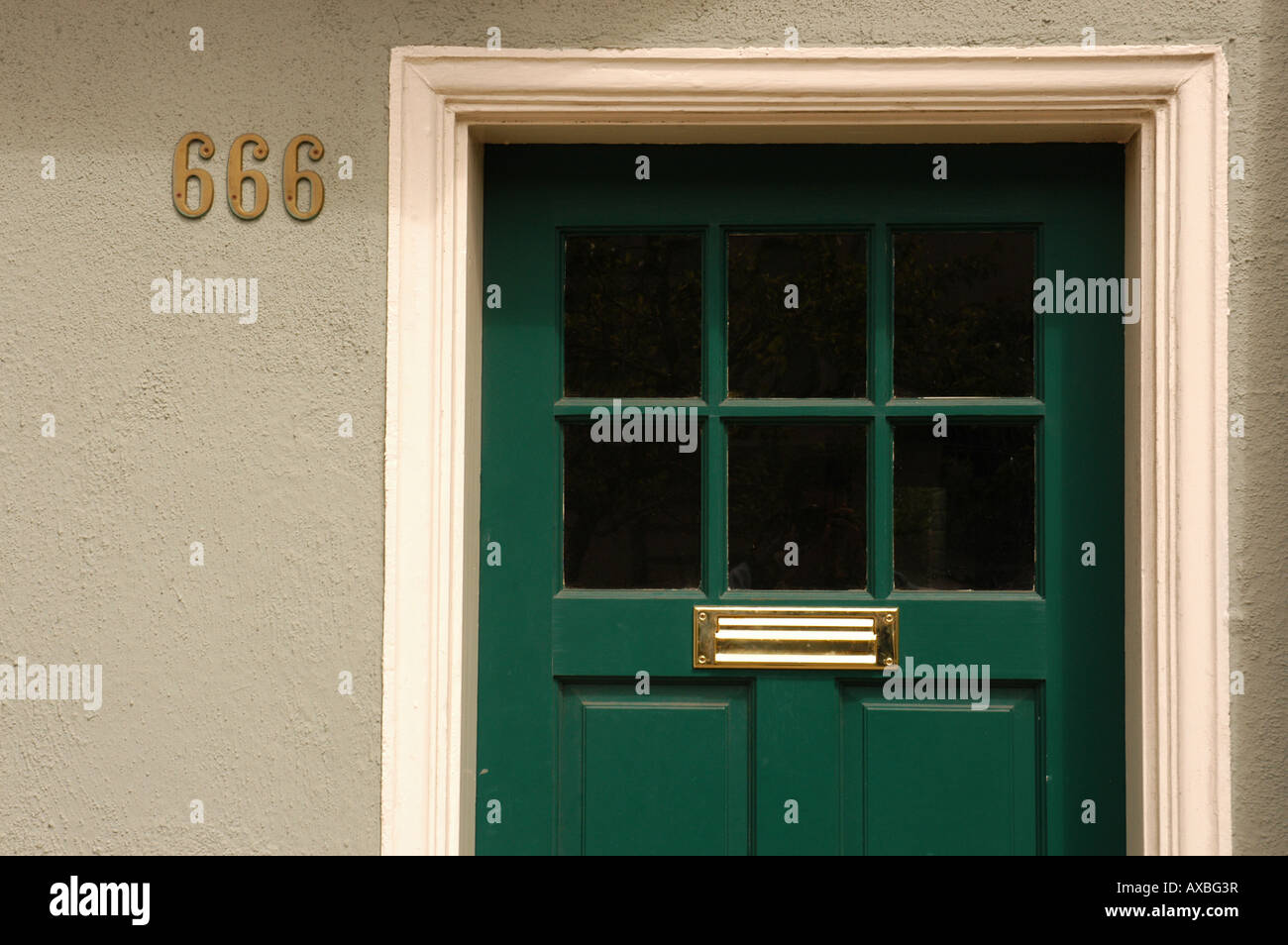 Number 666 house in Richmond neighbourhood San Francisco USA Stock Photo