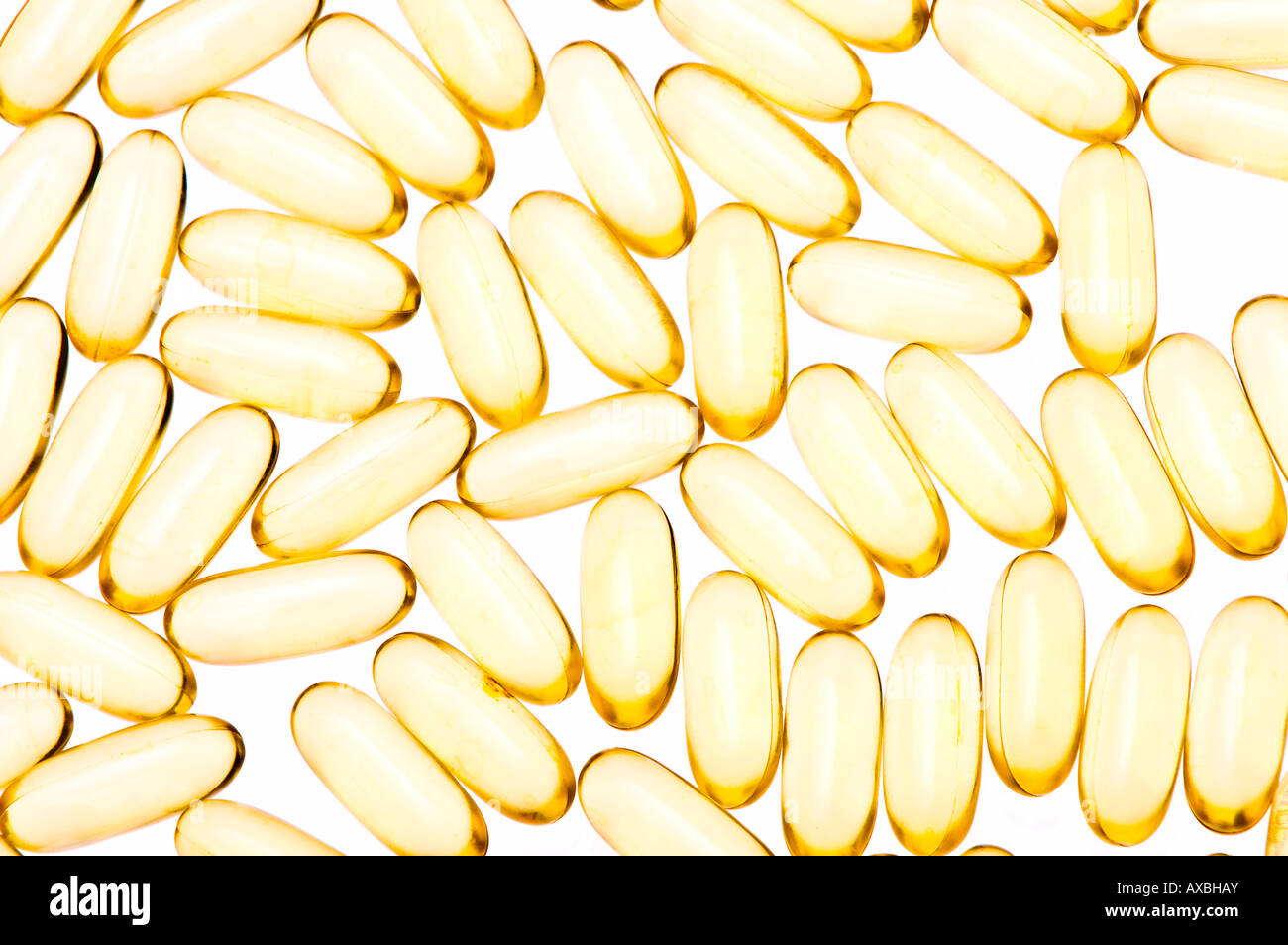 softgel fish oil capsules Stock Photo