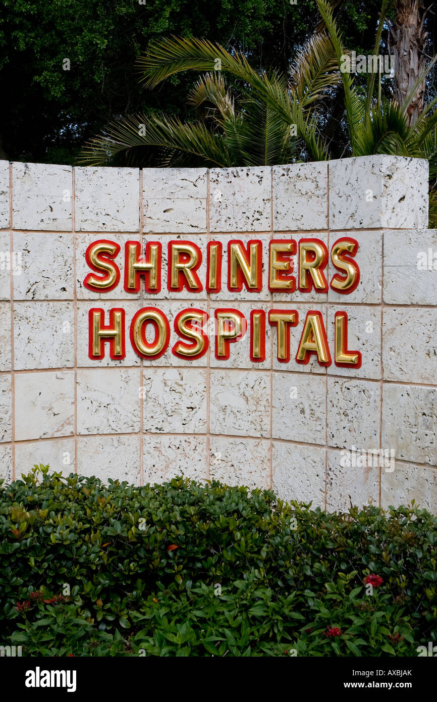 Shriner's Hospital Sign Stock Photo Alamy
