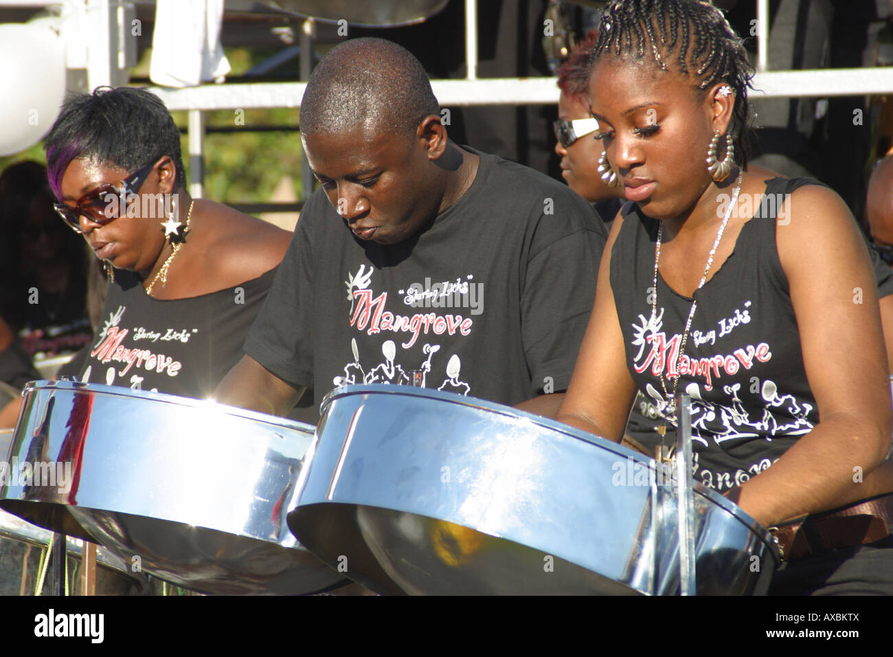 calypso steel band float drummers playing music notting hill carnival