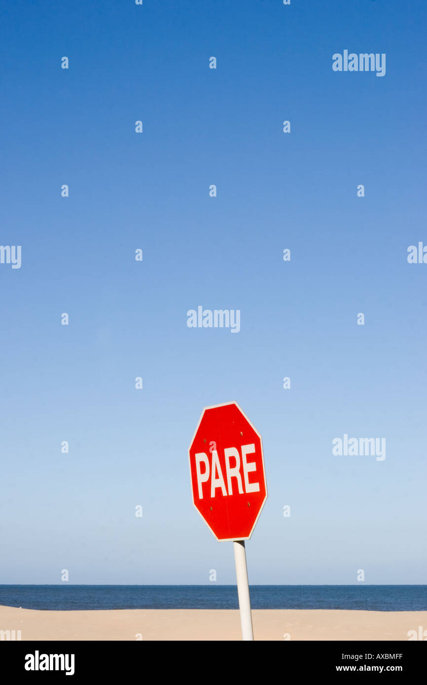 Seaside 'Pare' Sign Stock Photo