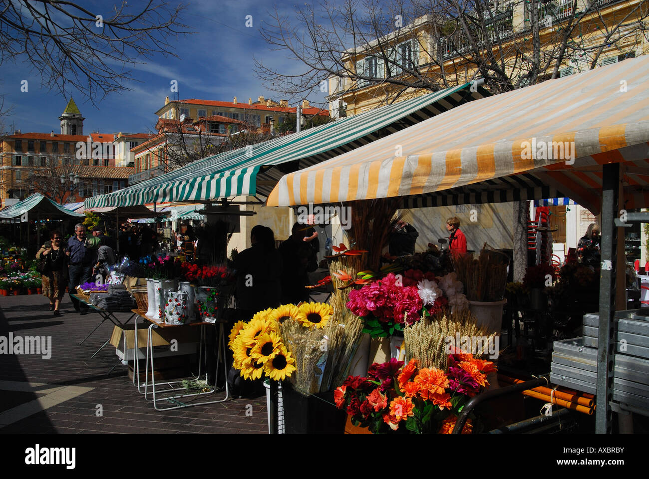 Nice flower market, French Riviera Stock Photo