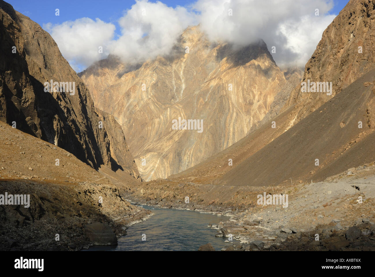 mountains landscape of Afghanistan near the frontier to Tadschikistan ...