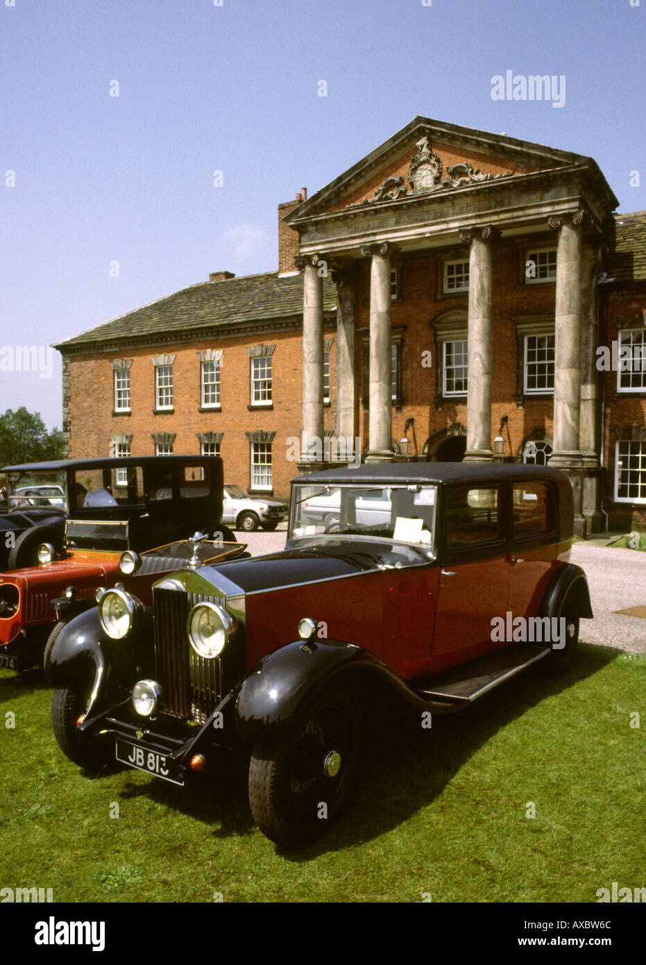 Cheshire Adlington Hall vintage Rolls Royce car Stock Photo Alamy