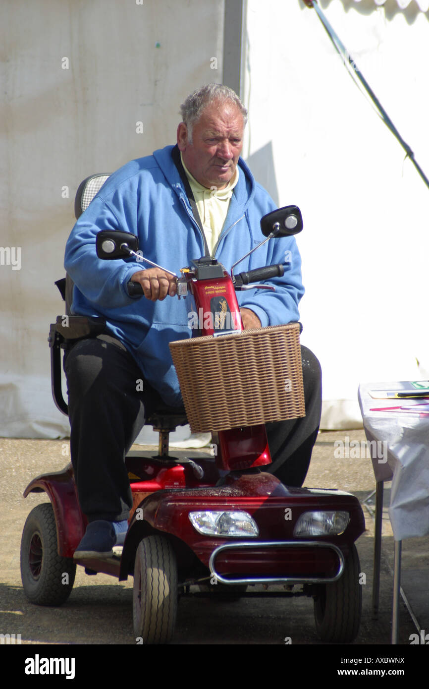 disabled man motorised wheelchair buggy basket river medway maidstone