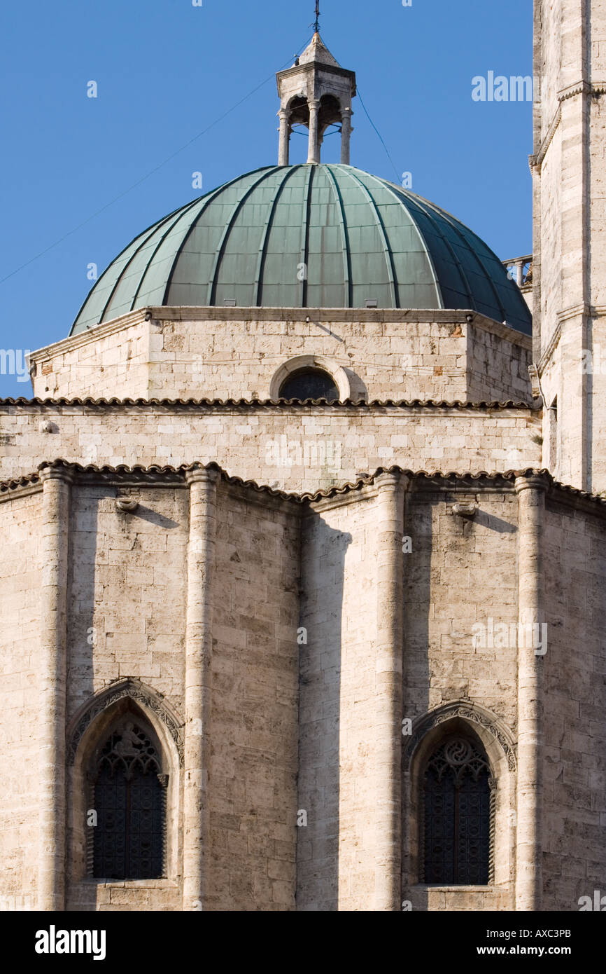 Dome of San Francesco church Ascoli Piceno Abruzzo Italy Stock Photo
