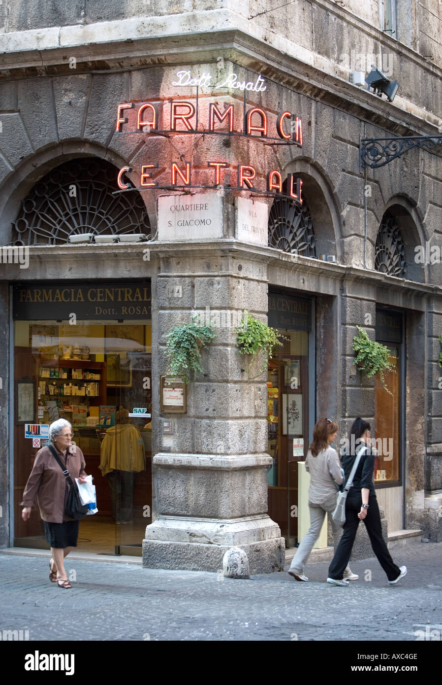 Pharmacy in Ascoli Piceno Abruzzo Italy Stock Photo