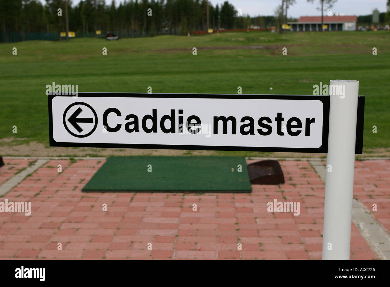 caddie master sign Stock Photo Alamy