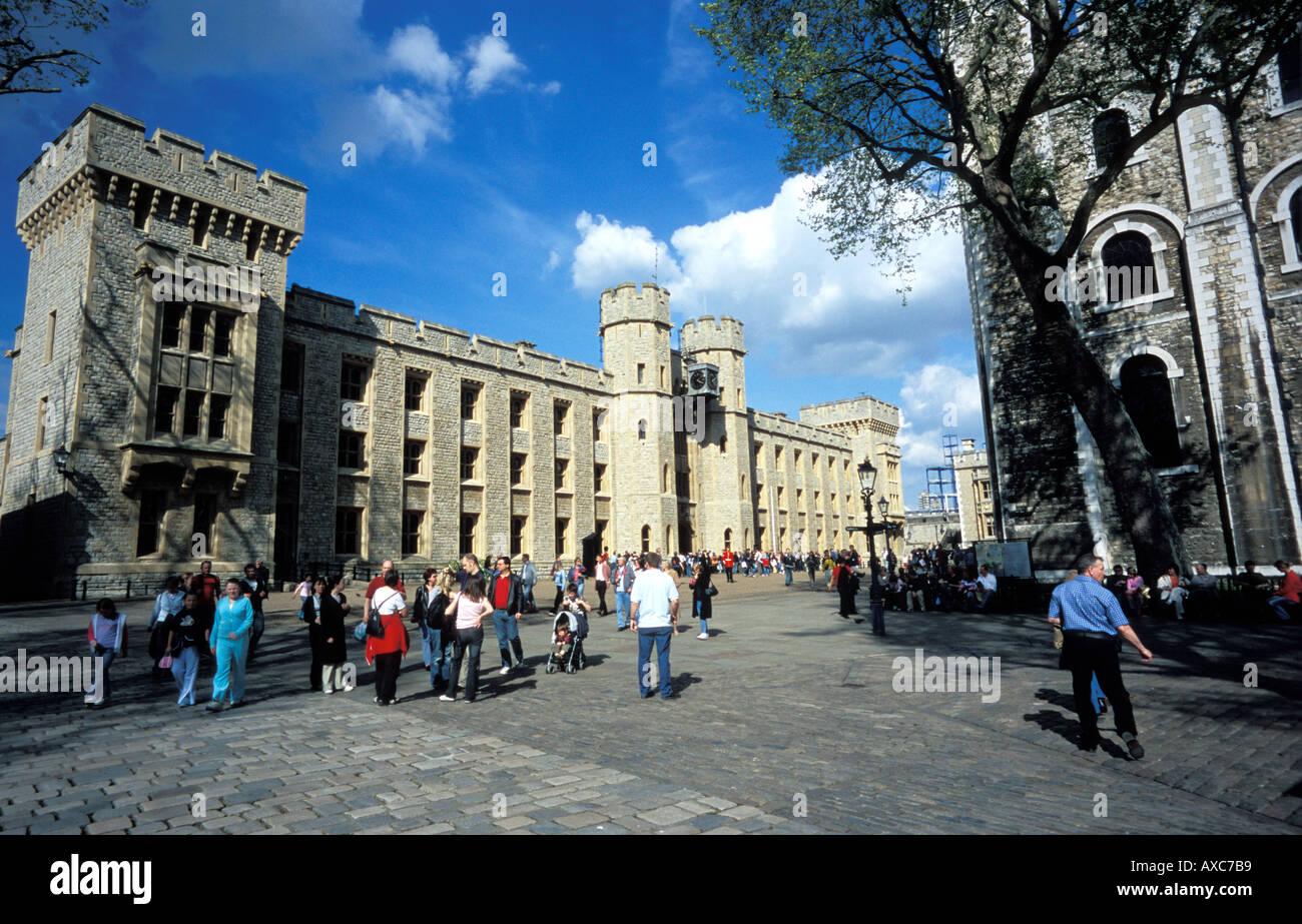 White Tower Tower of London England Jewel House Stock Photo