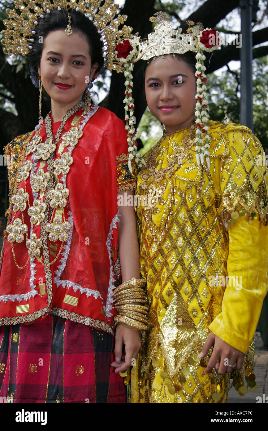 Traditional dress Jakarta Indonesia Stock Photo Alamy